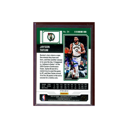 Jayson Tatum 2023-24 Panini Contenders Optic Basketball Orange /49