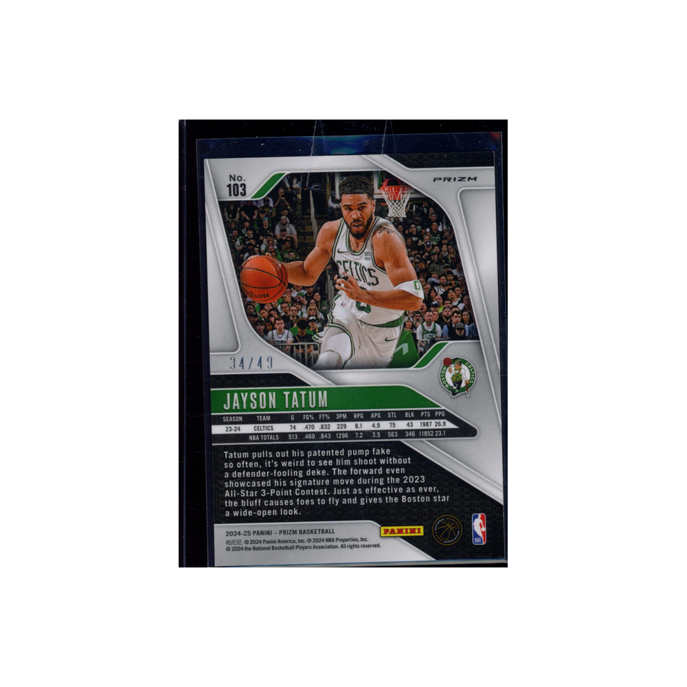 Jayson Tatum 2024-25 Panini Prizm Basketball Orange /49