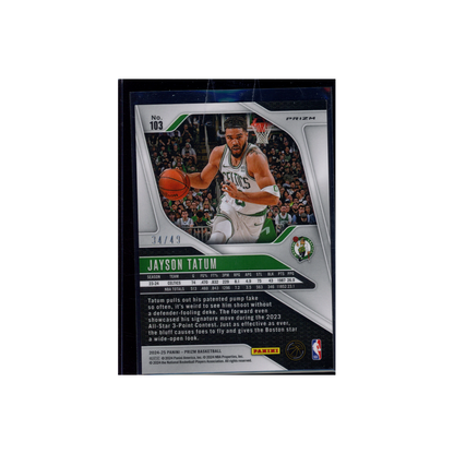 Jayson Tatum 2024-25 Panini Prizm Basketball Orange /49
