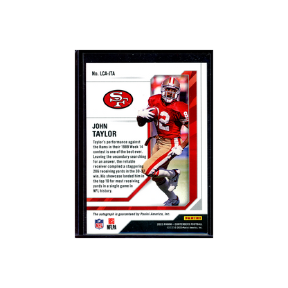 John Taylor 2023 Panini Contenders Football Legendary Contenders Auto /99