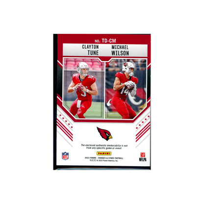 Clayton Tune Michael Wilson 2023 Panini Rookies & Stars Football Team Duals Rookie Patch Red /399