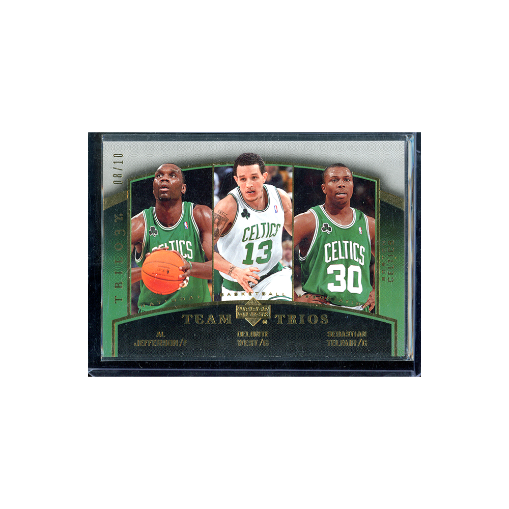 Jefferson & West & Telffair 2006-07 Upper Deck NBA Trilogy Team Trios Patch /10