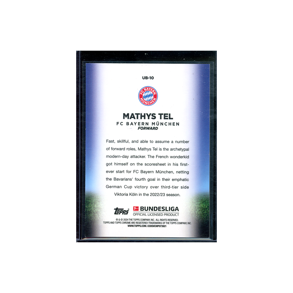 Mathys Tel 2023-24 Topps Chrome Bundesliga Ultrabeam Sapphire /50