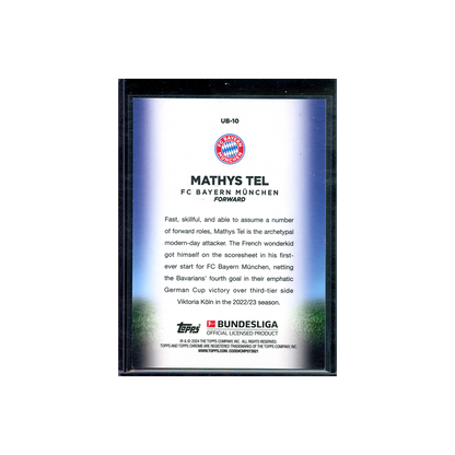 Mathys Tel 2023-24 Topps Chrome Bundesliga Ultrabeam Sapphire /50