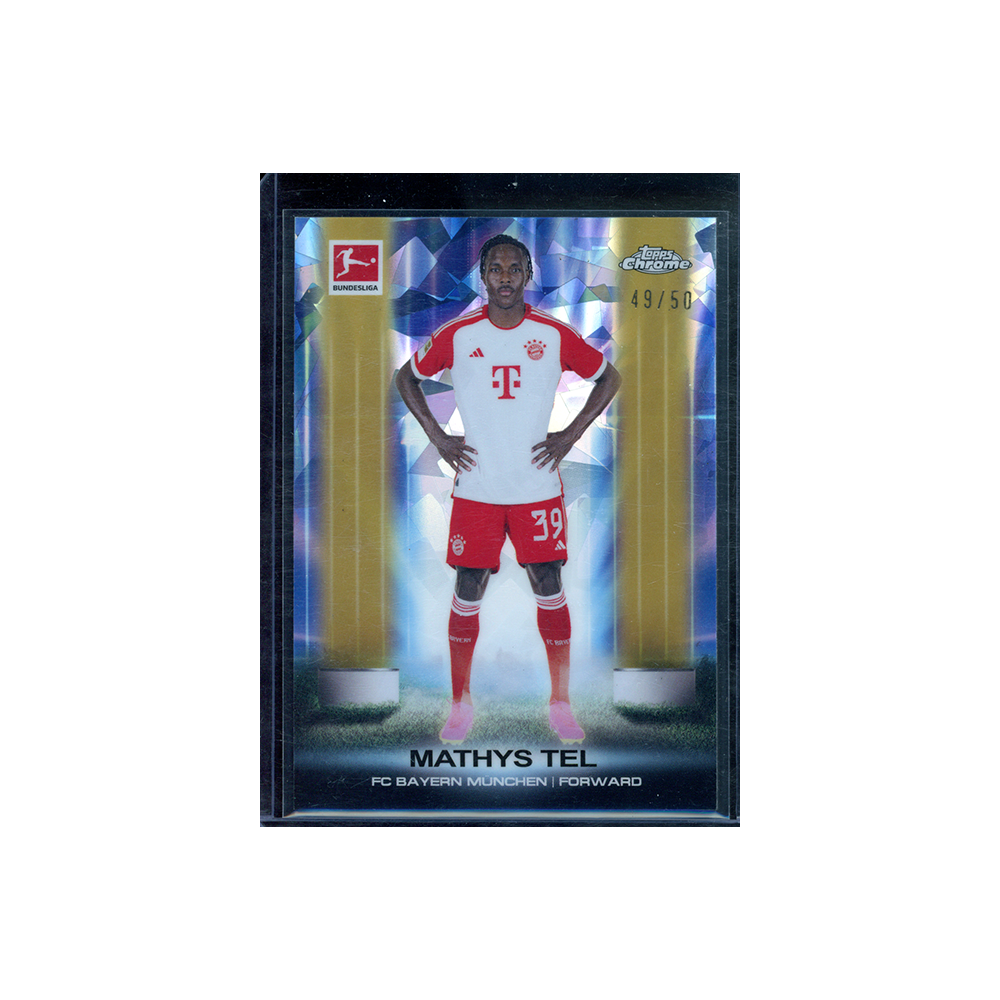 Mathys Tel 2023-24 Topps Chrome Bundesliga Ultrabeam Sapphire /50