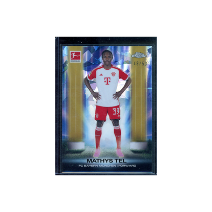 Mathys Tel 2023-24 Topps Chrome Bundesliga Ultrabeam Sapphire /50