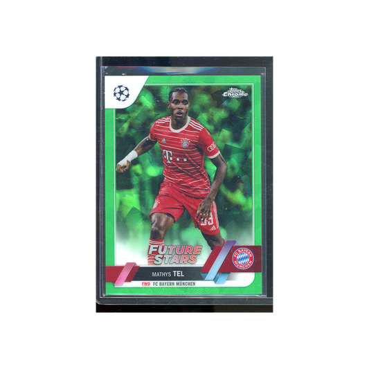 Mathys Tel 2023 Topps Topps CHrome UCL Future Stars Green Ice /70