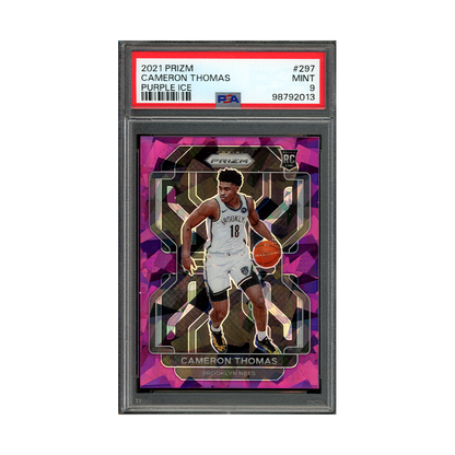 Cameron Thomas 2021 Panini Prizm Basketball Purple Ice Prizm Rookie /149