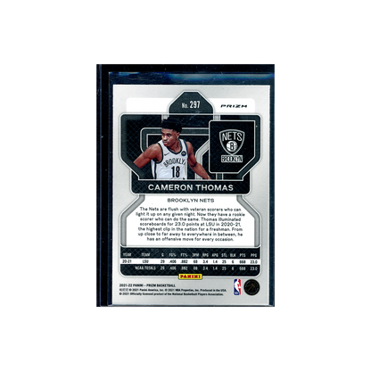 Cameron Thomas 2021-22 Panini Prizm Basketball Red White Blue Prizm Rookie
