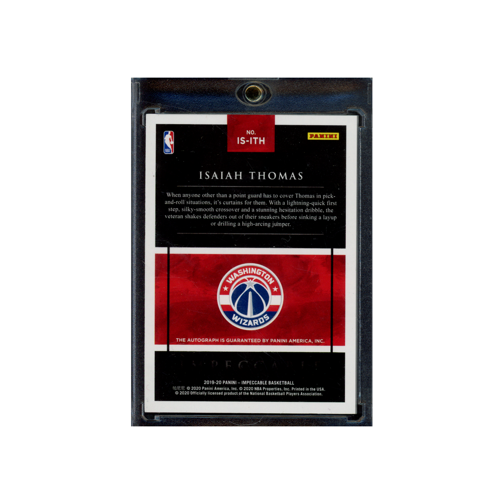 Isaiah Thomas 2019-20 Panini Impeccable Basketball Shots Signatures Auto /10