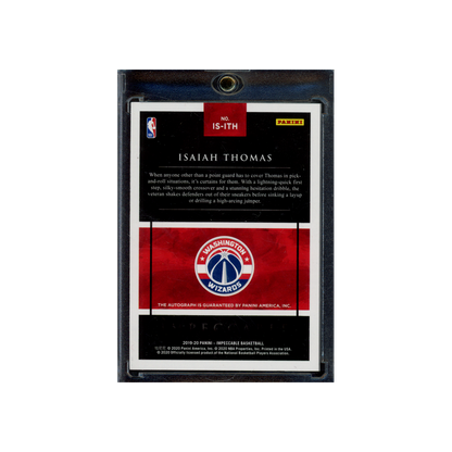 Isaiah Thomas 2019-20 Panini Impeccable Basketball Shots Signatures Auto /10