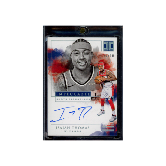 Isaiah Thomas 2019-20 Panini Impeccable Basketball Shots Signatures Auto /10