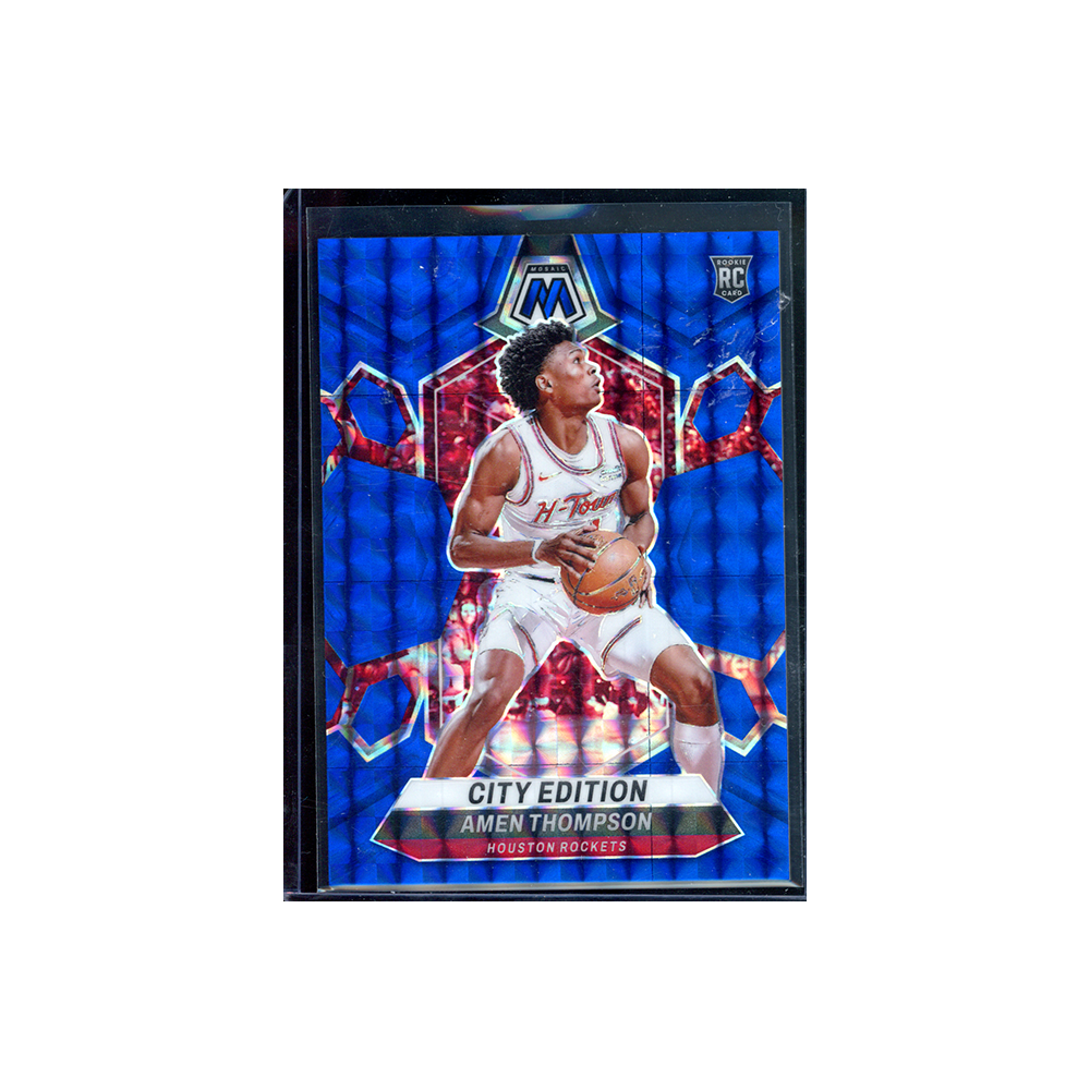 Amen Thompson 2023-24 Panini Mosaic Basketball Rookie City Edition Blue /199