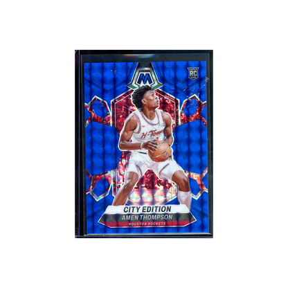 Amen Thompson 2023-24 Panini Mosaic Basketball Rookie City Edition Blue /199