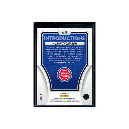 Ausar Thompson 2023-24 Panini Mosaic Basketball Introductions Fast Break Rookie