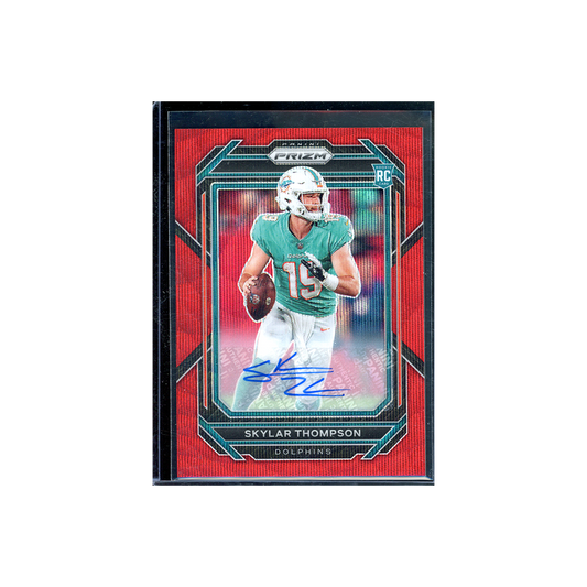 Skylar Thompson 2022 Panini Prizm Football Rookie Auto Red Wave Prizm /149