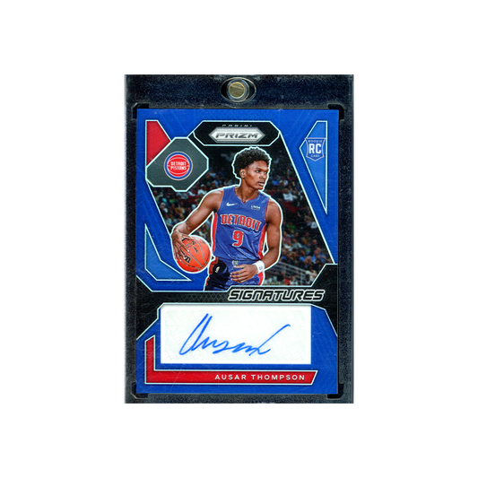 Ausar Thompson 2023-24 Panini Prizm Basketball Rookie Signatures Auto Blue /49