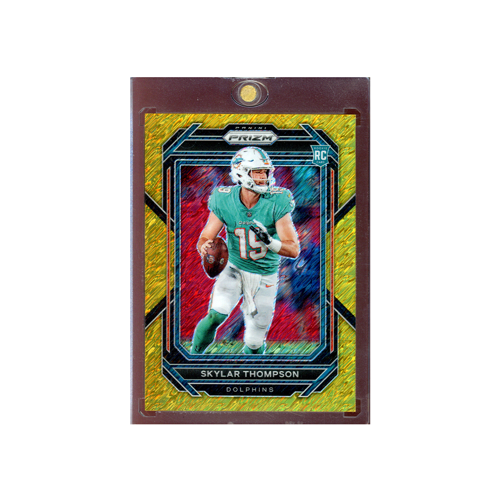 Skylar Thompson 2022 Panini Prizm Football Gold Shimmer Prizm Rookie /10