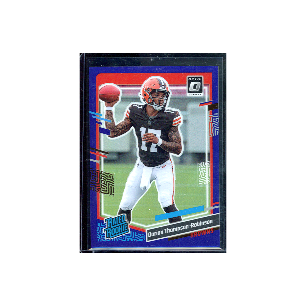 Dorian Thompson-Robinson 2023 Panini Donruss Football Rated Rookie Purple Prizm /50