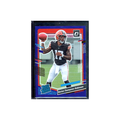 Dorian Thompson-Robinson 2023 Panini Donruss Football Rated Rookie Purple Prizm /50