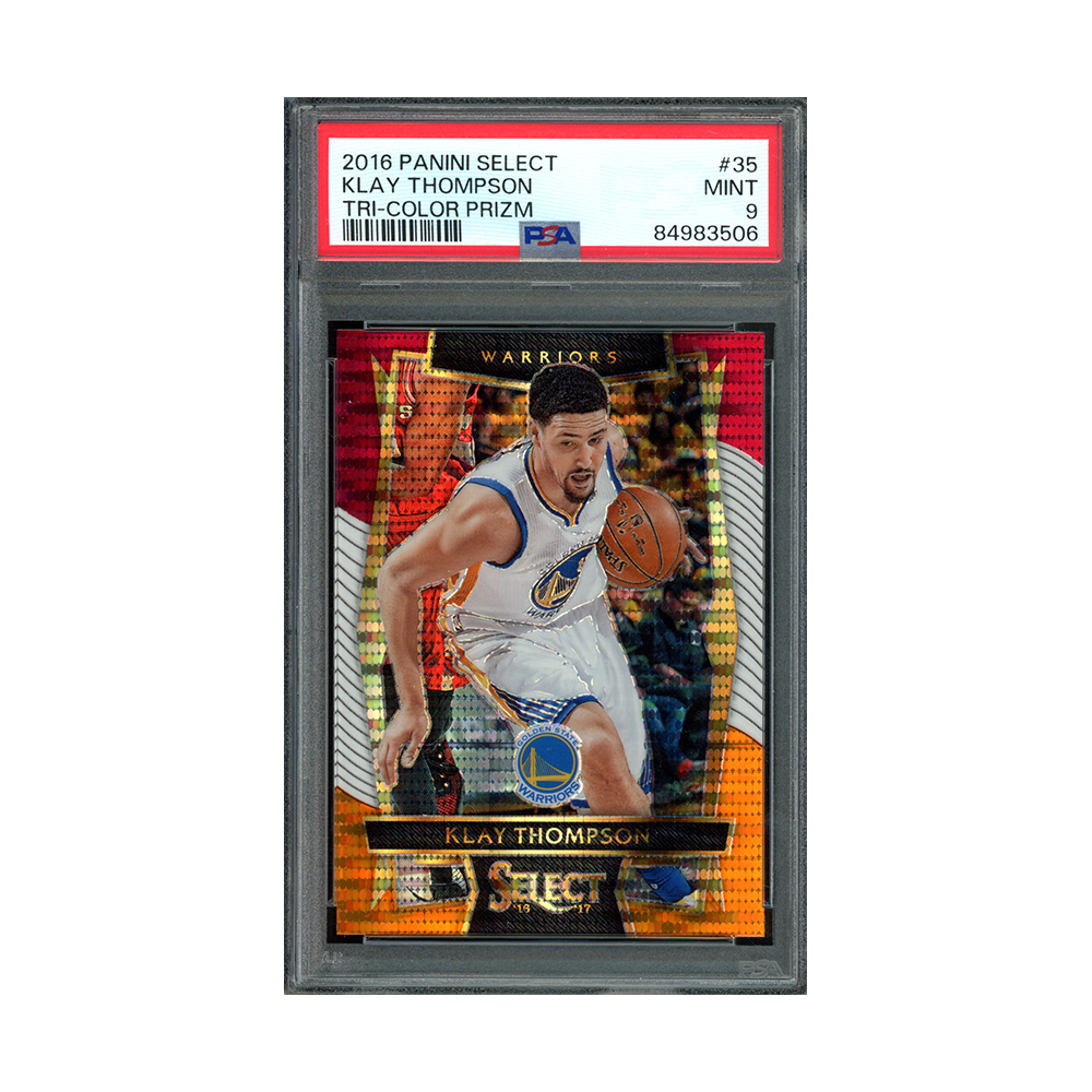 Klay Thompson 2016-17 Panini Select Basketball Tro Color PSA 9