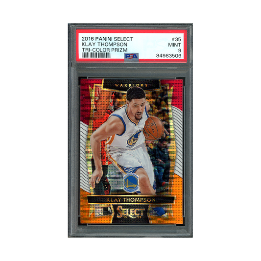 Klay Thompson 2016-17 Panini Select Basketball Tro Color PSA 9