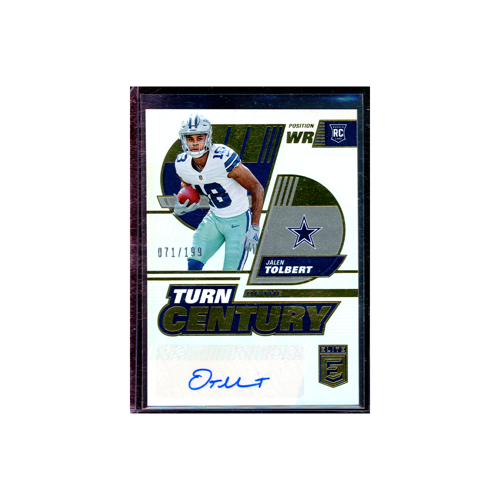 Jalen Tolbert 2022 Panini Donruss Elite Football Turn of the Century Rookie Auto /199