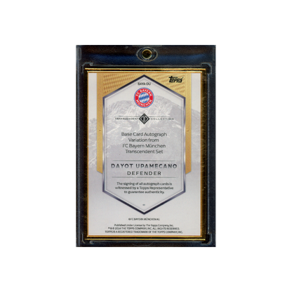 Dayot Upamecano 2024 Topps Transcendent Variation Auto Framed Red /5