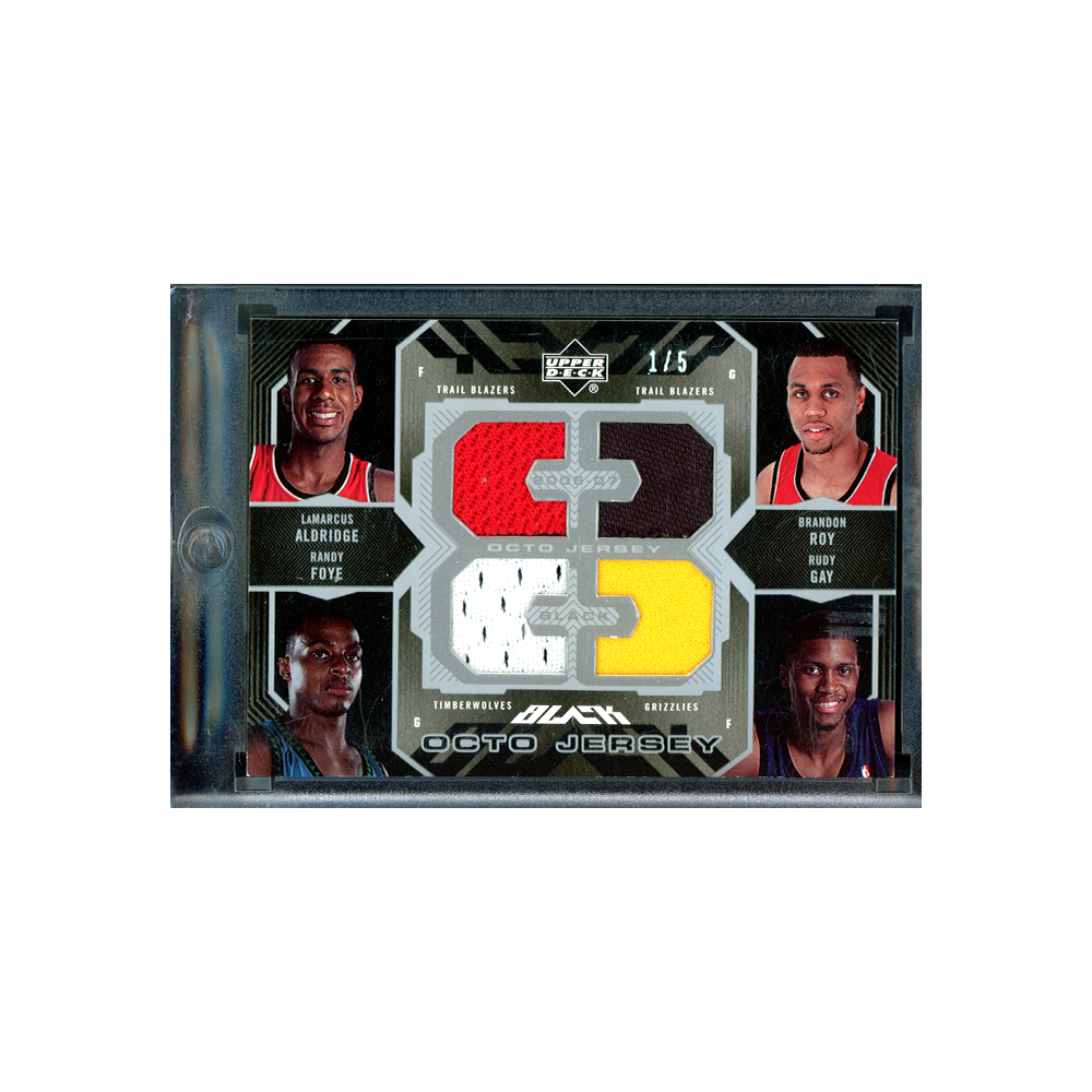 Aldridge & Foye & Roy & Gay & O'Bryant & Brewer & Armstrong & Simmons Upper Deck Octo Jersey Patch /5