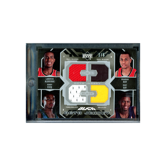 Aldridge & Foye & Roy & Gay & O'Bryant & Brewer & Armstrong & Simmons Upper Deck Octo Jersey Patch /5