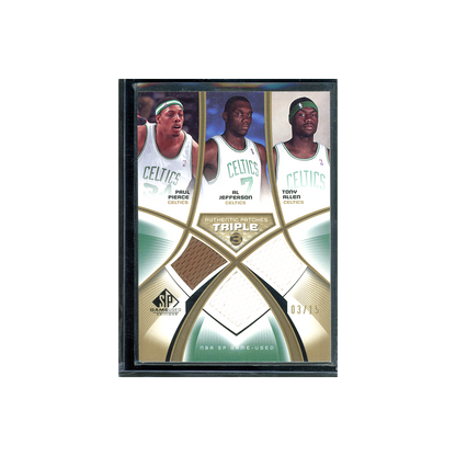 Pierce & Jefferson & Allen 2005 Upper Deck Authentic Patches Triple /15