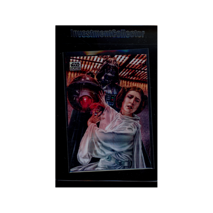 Darth Vader and Princess Leia 2024 Topps Star Wars Galaxy Chrome /75