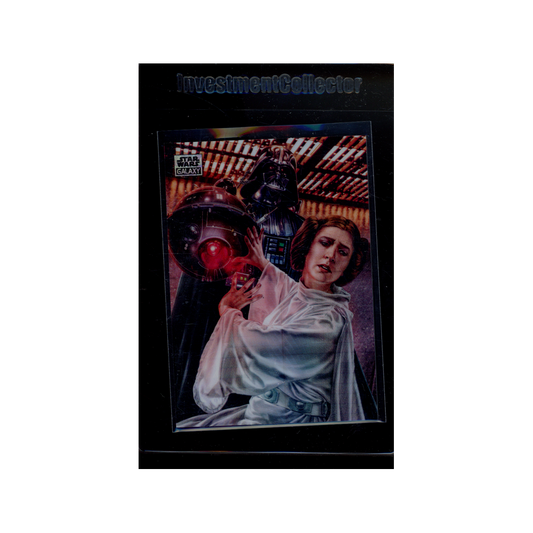 Darth Vader and Princess Leia 2024 Topps Star Wars Galaxy Chrome /75