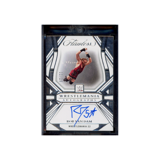 Rob Van Dam 2024 Panini Flawless WWE Wrestlemania Auto /25