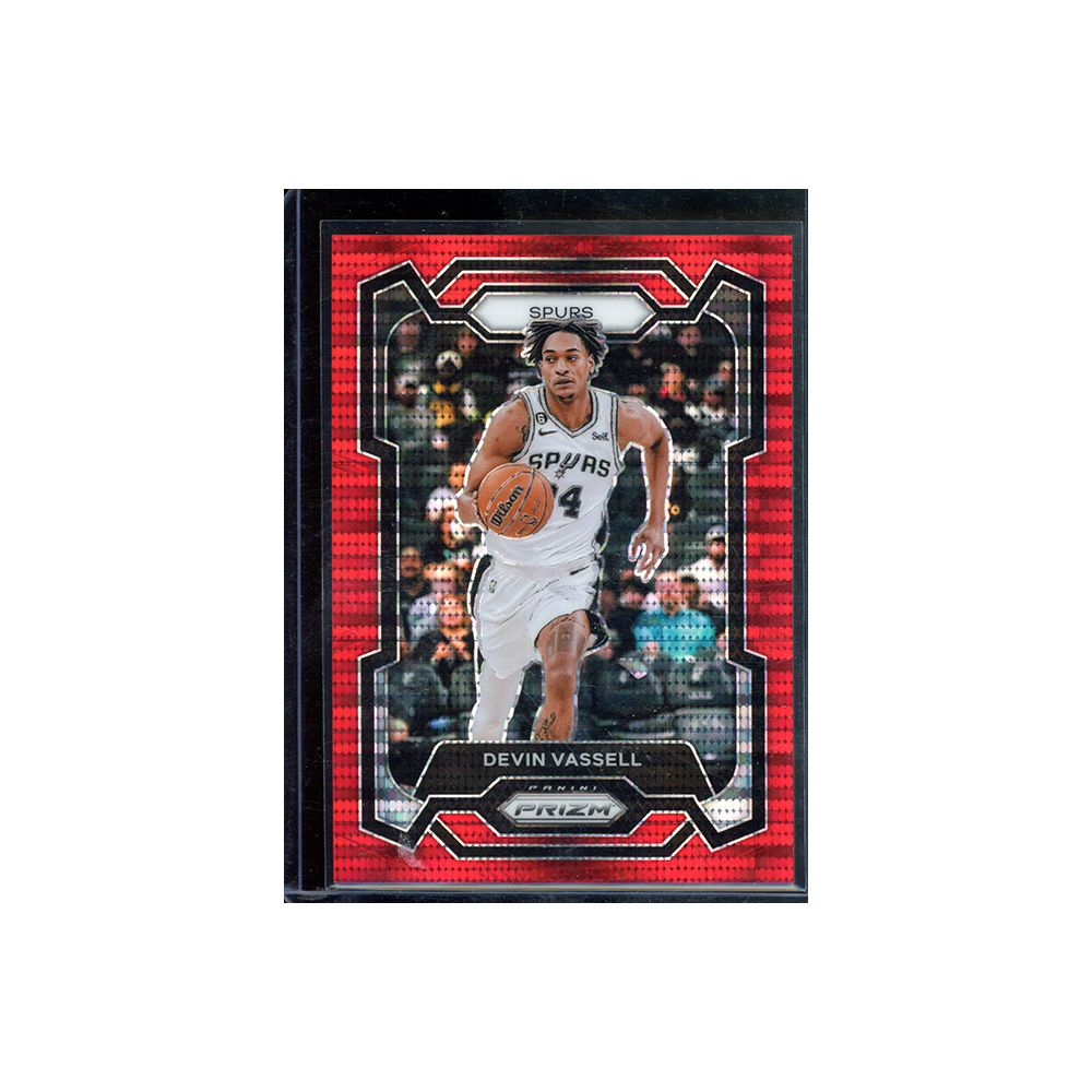 Devin Vassell 2023-24 Panini Prizm Basketball Red Pulsar Prizm /299