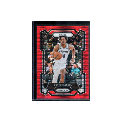 Devin Vassell 2023-24 Panini Prizm Basketball Red Pulsar Prizm /299