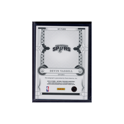 Devin Vassell 2023-24 Panini National Treasures Penmanship Auto Red /8