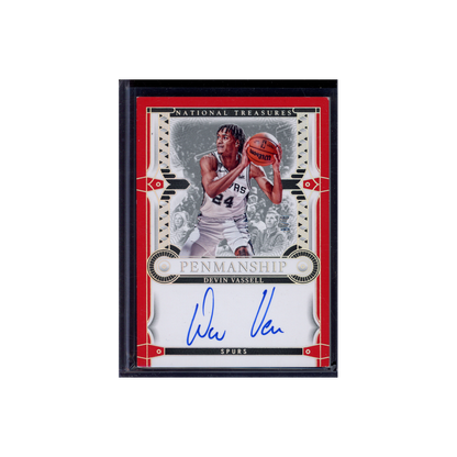Devin Vassell 2023-24 Panini National Treasures Penmanship Auto Red /8