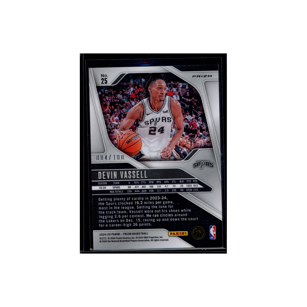 Devin Vassell 2024-25 Panini Prizm Basketball Fast Break Red /100