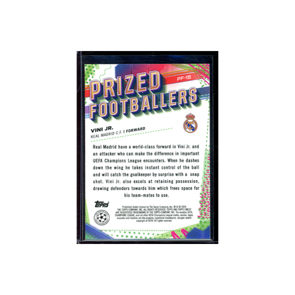 Vini Jr. 2023-24 Topps Finest UCC Soccer Prized Footballers