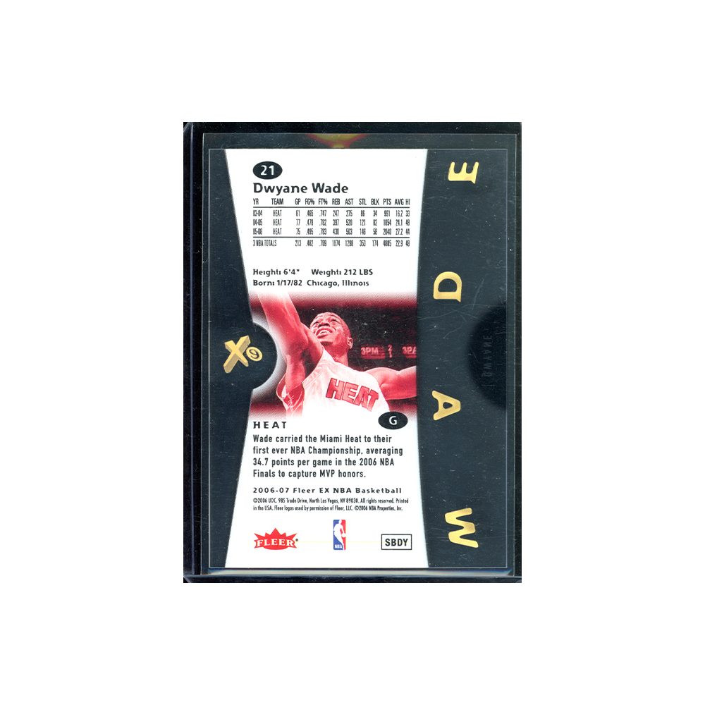 Dwyane Wade 2006-07 Fleer EX Basketball eX Acetate