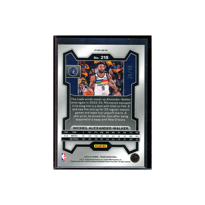 Nickeil Alexander-Walker 2023-24 Panini Prizm Basketball Orange Wave /60