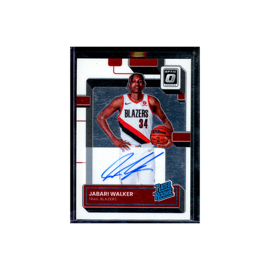 Jabari Walker 2022-23 Panini Donruss Optic Basketball Rated Rookie Auto