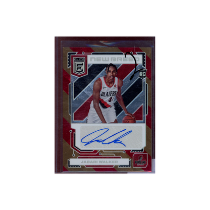 Jabari Walker 2022-23 Panini Donruss Elite Basketball New Breed Rookie Auto Gold /10