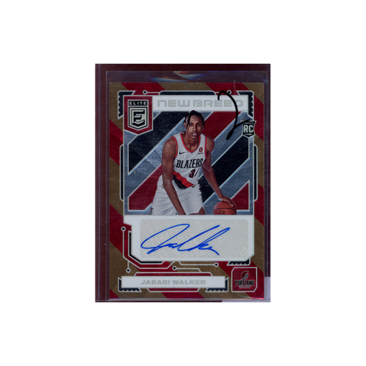 Jabari Walker 2022-23 Panini Donruss Elite Basketball New Breed Rookie Auto Gold /10