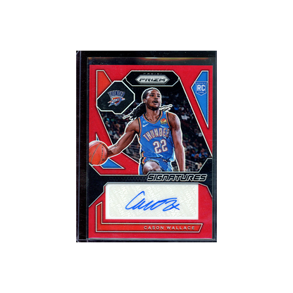 Cason Wallace 2023-24 Panini Prizm Basketball Red Prizm Rookie Auto /99