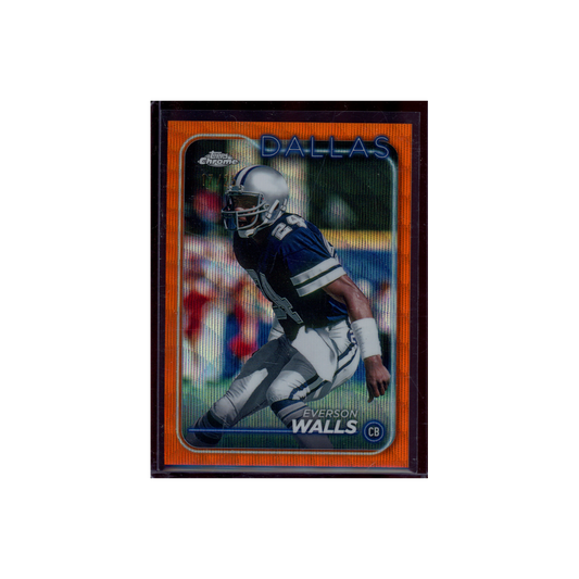 Everson Walls 2024 Topps Chrome Football Orange Wave /25