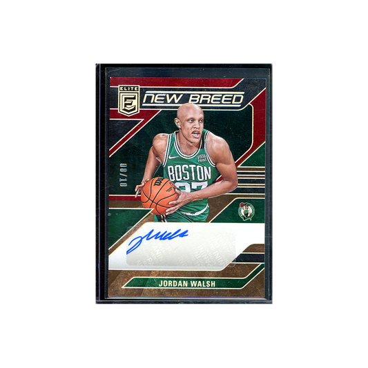 Jordan Walsh 2023-24 Panini Donruss Elite Basketball New Breed Rookie Auto Gold /10