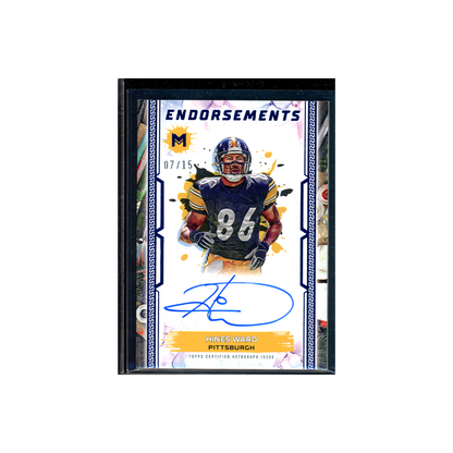 Hines Ward 2024 Topps Motif Football Endorsements On-Card Auto /15