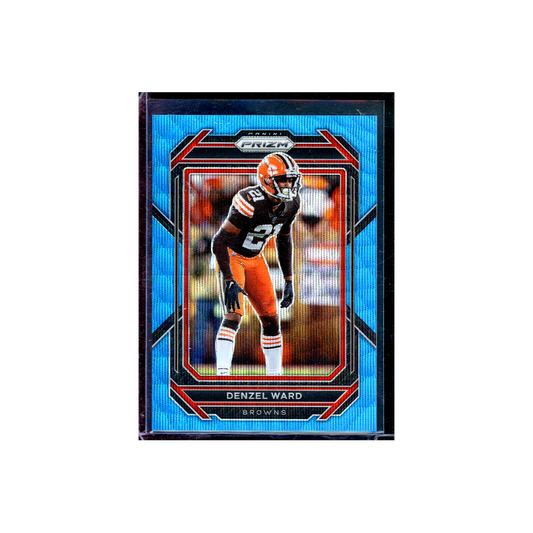 Denzel Ward 2022 Panini Prizm Football Blue Wave Prizm /199